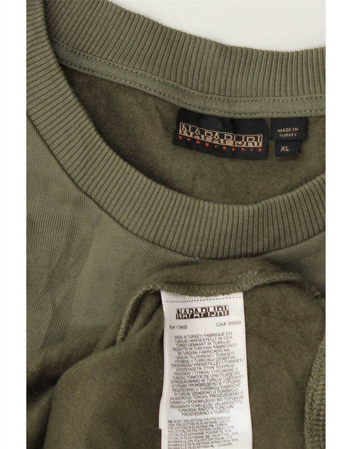 Napapijri Mens Sweatshirt Jumper XL Green Cotton