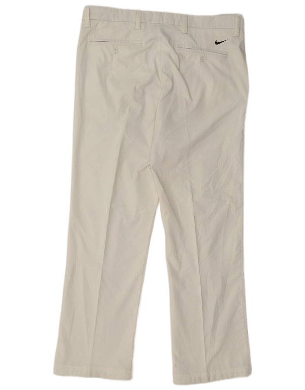 Nike Mens Golf Low Waist Chino Trousers W34 L30 White Polyester