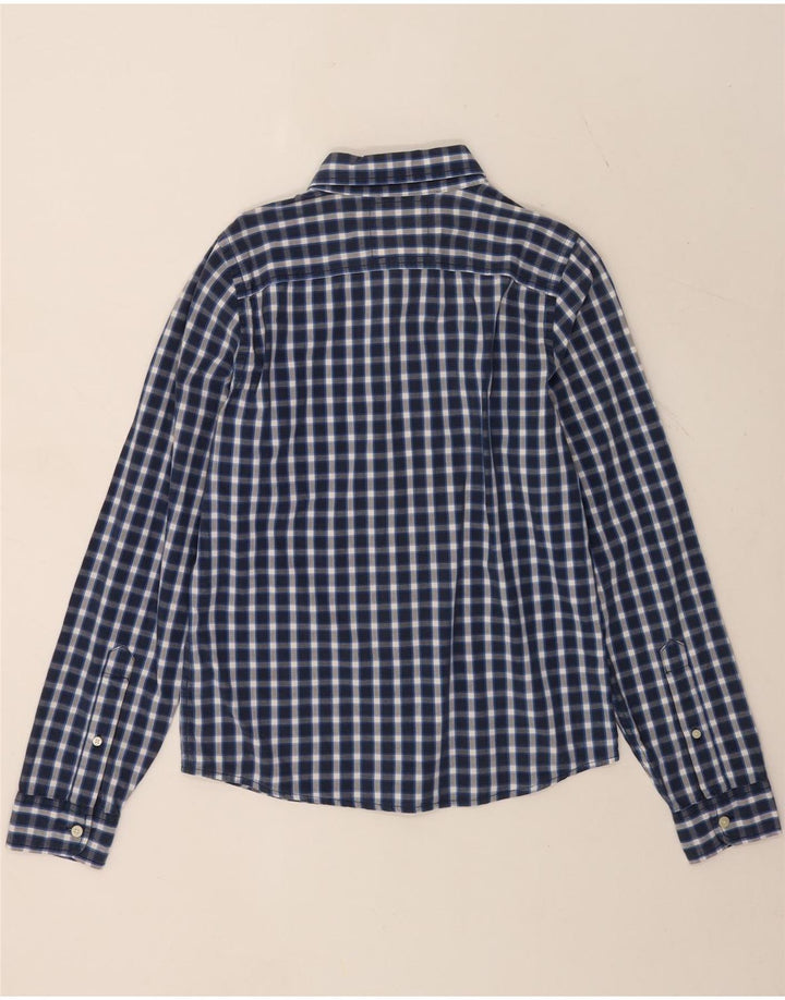 Hollister Mens Shirt Medium Blue Gingham Cotton