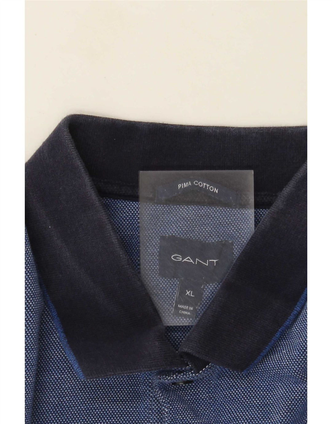 Gant Mens Polo Shirt XL Blue Colourblock Cotton