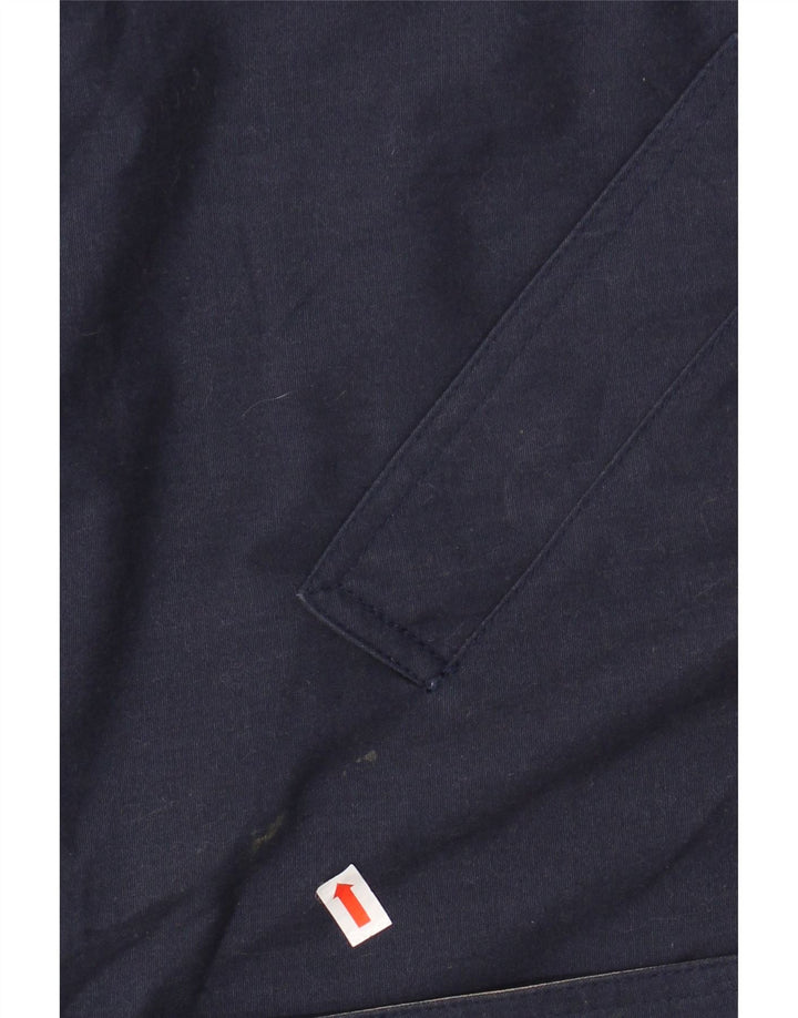 LONDON FOG Womens Hooded Windbreaker Jacket UK 16 Large Navy Blue