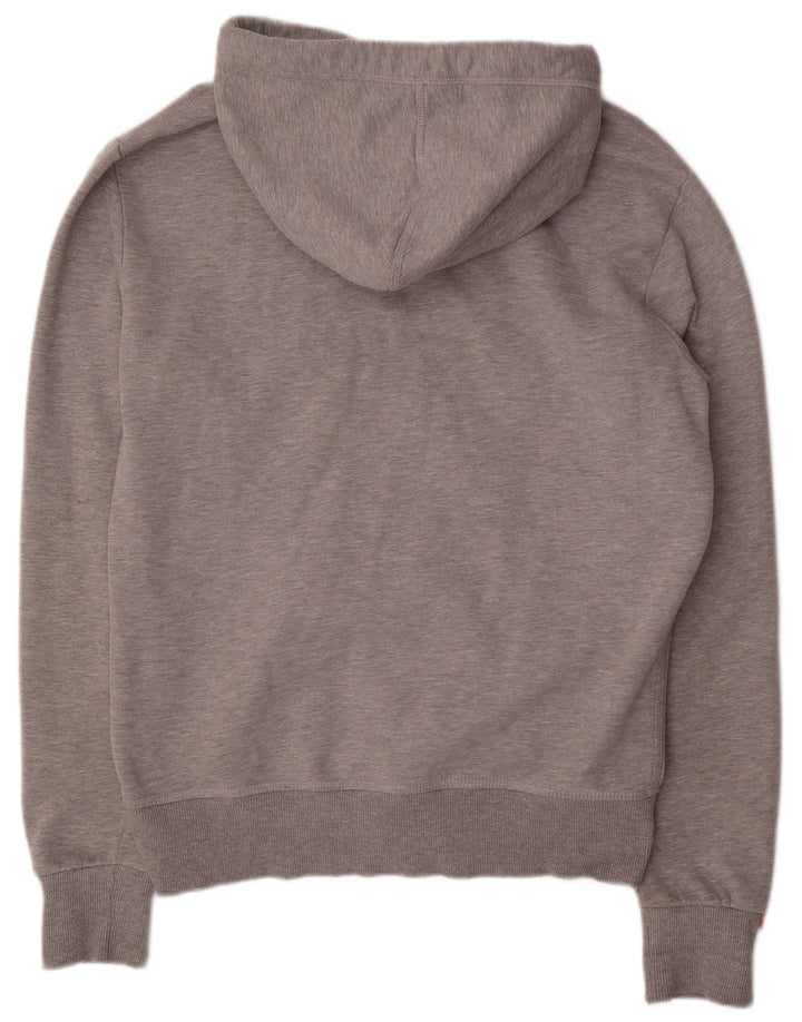 Superdry Mens Zip Hoodie Sweater 2XL Grey Cotton