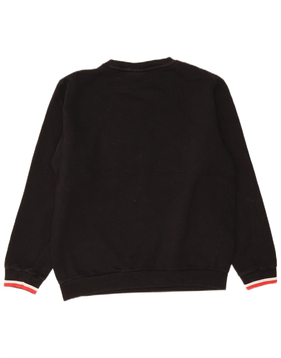 FILA Womens Oversized Sweatshirt Jumper UK 10 Small Black Cotton