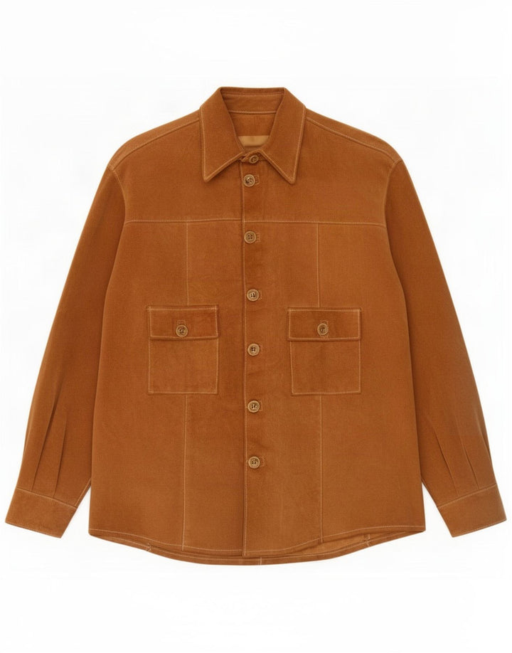 Vintage Mens Suede Jacket XL Brown