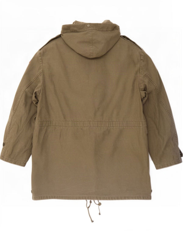 Vintage Mens Germany Hooded Military Parka Jacket UK 38 Medium Khaki