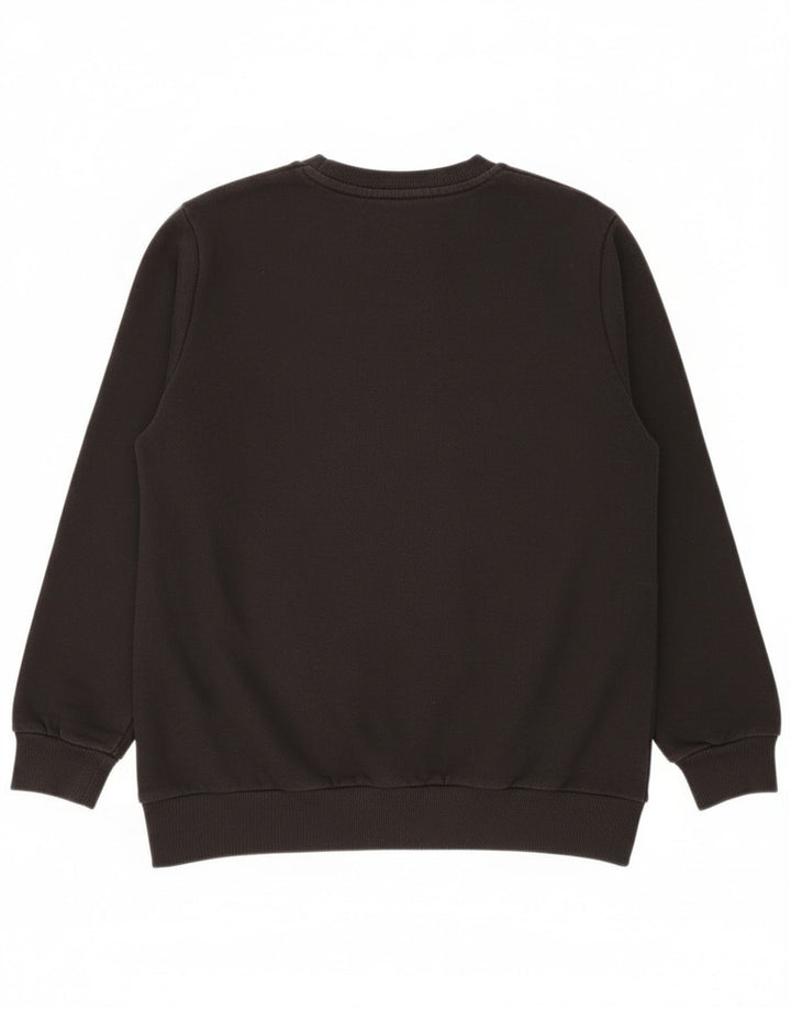 Adidas Boys Graphic Sweatshirt Jumper 13-14 Years Black Cotton