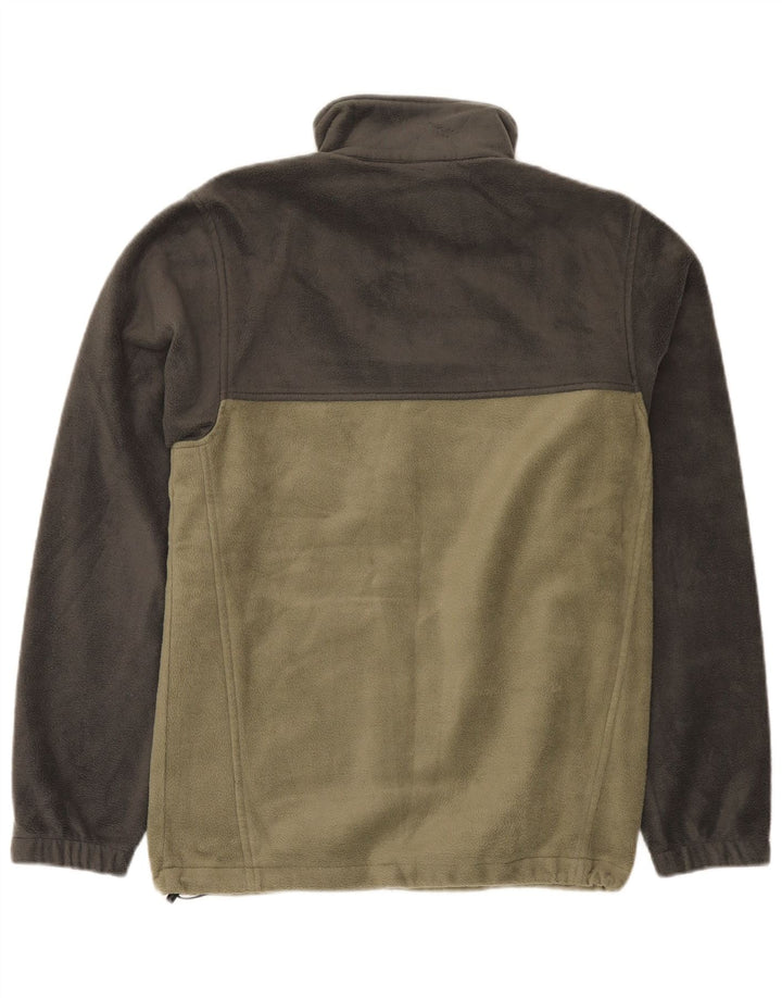 Columbia Mens Fleece Jacket UK 10 Small Green Colourblock Polyester