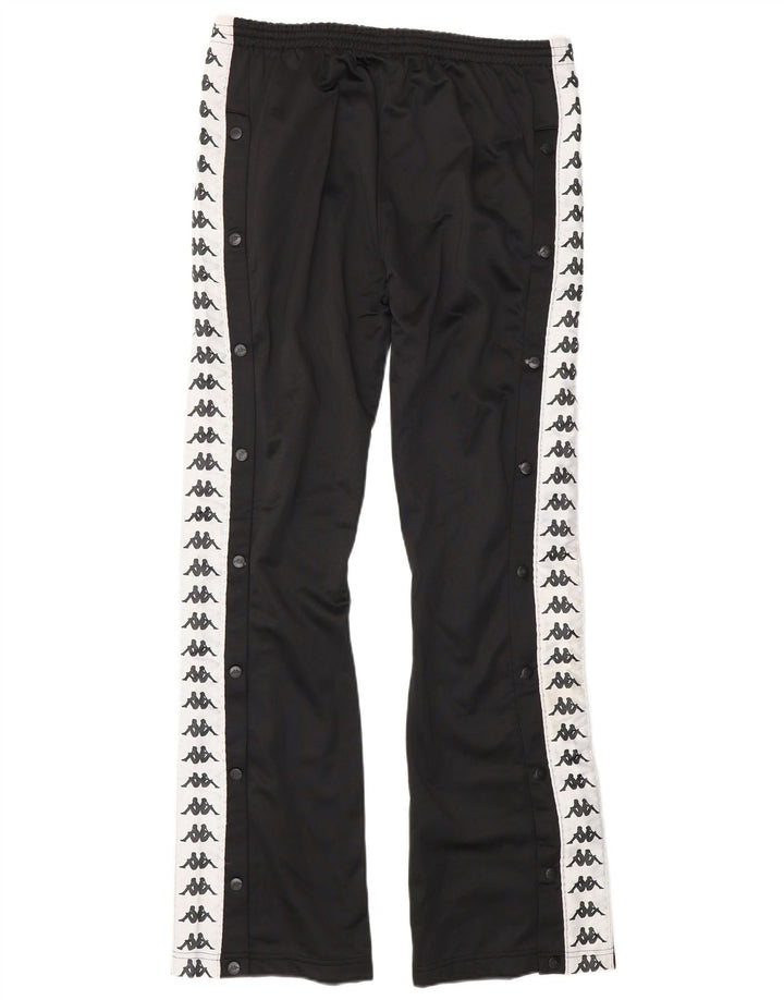 Kappa Mens Graphic Tracksuit Trousers Medium  Black