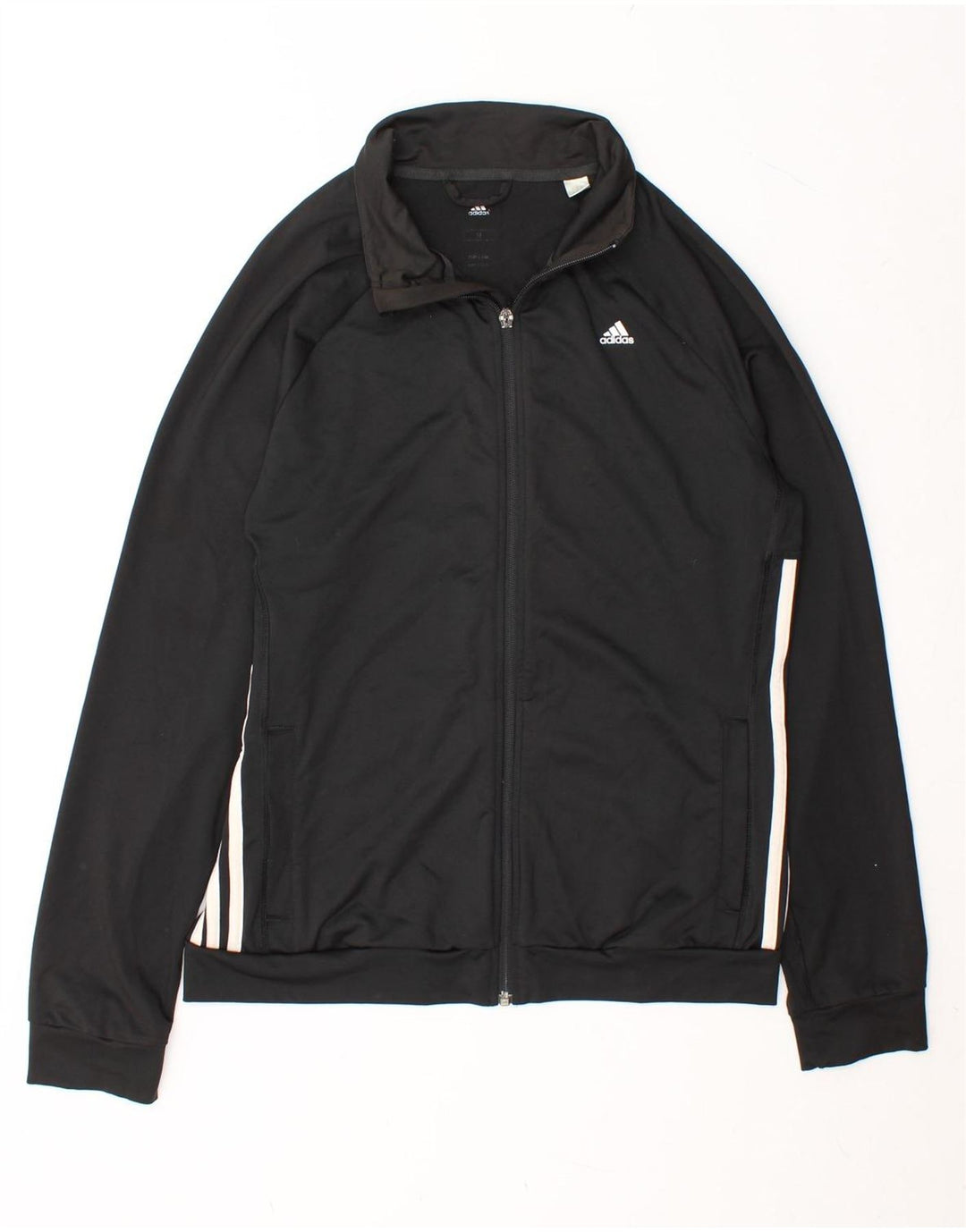 ADIDAS Mens Climalite Tracksuit Top Jacket Medium Black Polyester