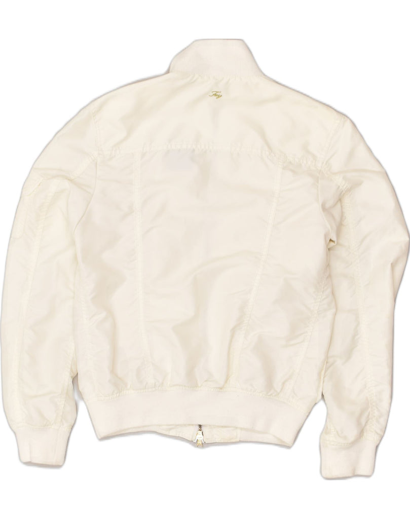 FAY Girls Bomber Jacket 12-13 Years Off White Polyester | Vintage Fay | Thrift | Second-Hand Fay | Used Clothing | Messina Hembry 