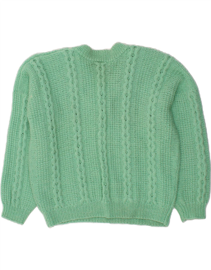 VINTAGE Womens V-Neck Jumper Sweater UK 20 2XL Green Vintage Vintage and Second-Hand Vintage from Messina Hembry 