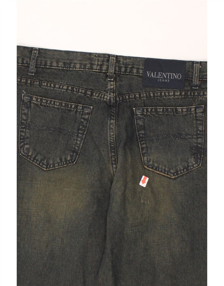 VALENTINO Womens Straight Jeans W32 L31 Blue Linen Vintage Valentino and Second-Hand Valentino from Messina Hembry 