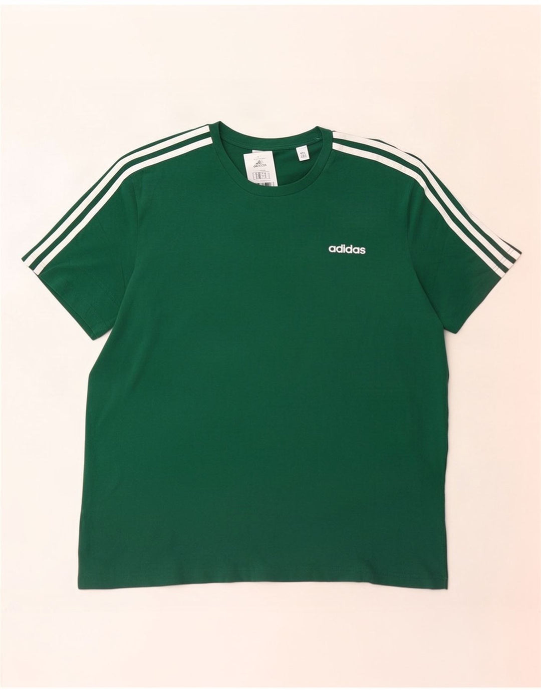 Adidas Mens T-Shirt Top 2XL Green Cotton