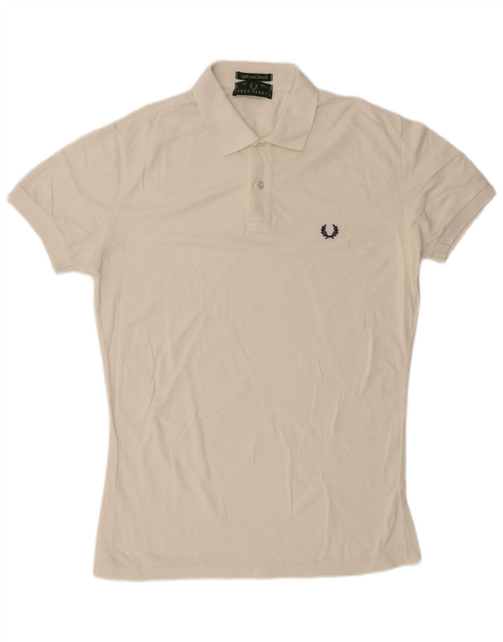 FRED PERRY Mens Polo Shirt Medium White