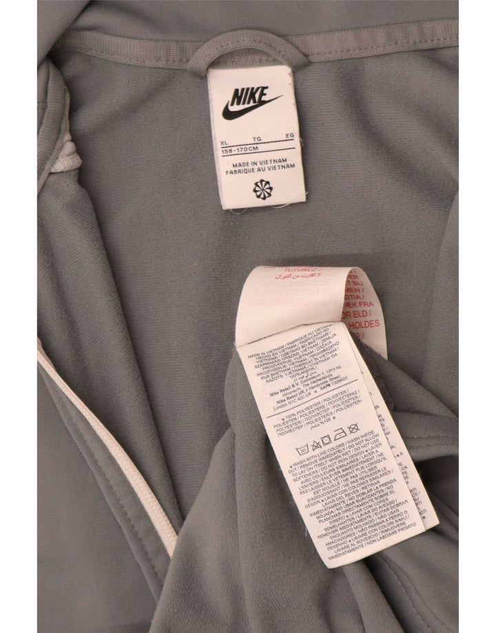 Nike Boys Tracksuit Top Jacket 13-14 Years XL Grey Colourblock Polyester