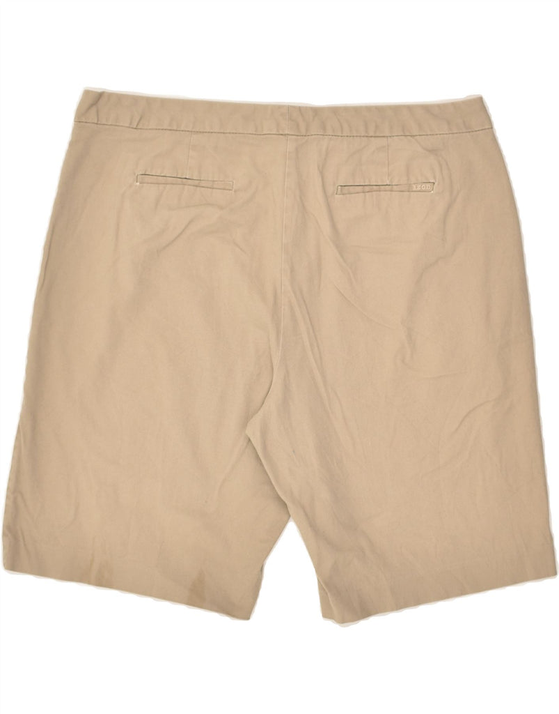 IZOD Womens Stretch Chino Shorts US 16 2XL W36 Beige Cotton | Vintage Izod | Thrift | Second-Hand Izod | Used Clothing | Messina Hembry 