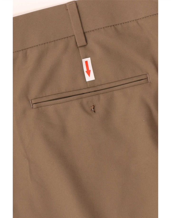 Izod Mens Straight Chino Trousers W36 L30 Khaki Polyester