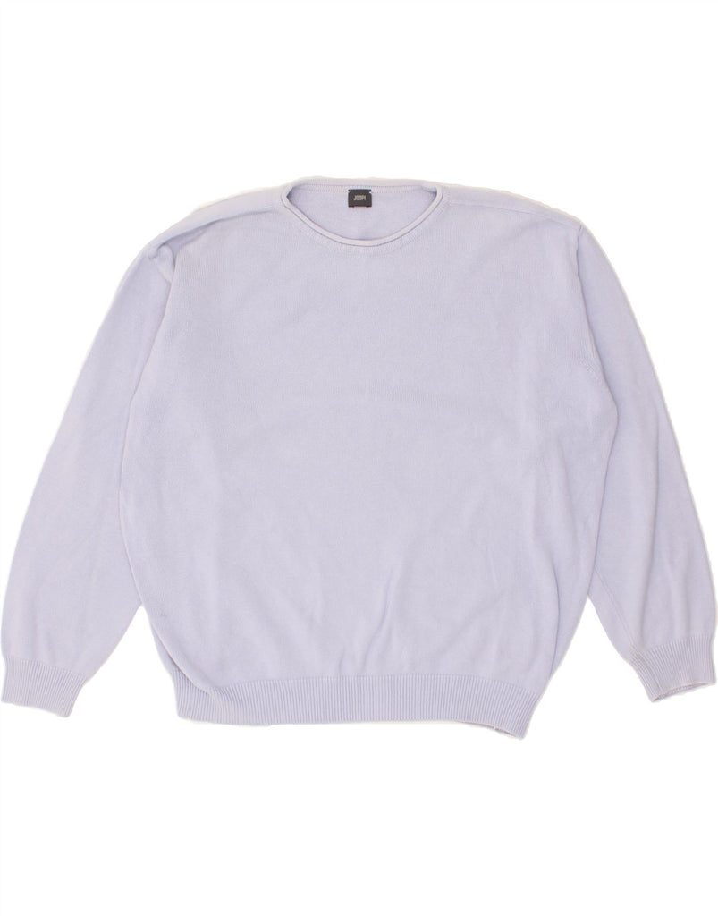 JOOP Mens Crew Neck Jumper Sweater IT 54 XL Blue Cotton | Vintage Joop | Thrift | Second-Hand Joop | Used Clothing | Messina Hembry 