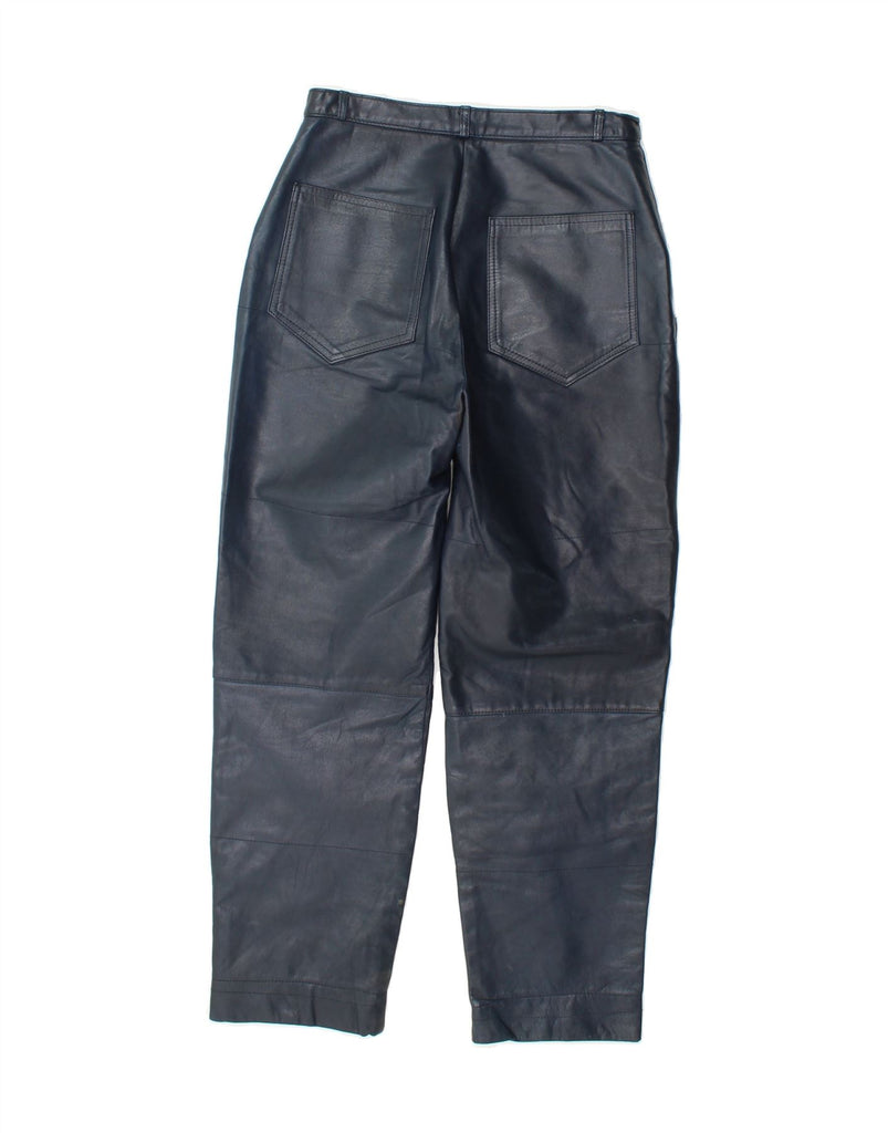 VINTAGE Womens Straight Capri Trousers EU 36 Small W26 L24 Navy Blue Vintage Vintage and Second-Hand Vintage from Messina Hembry 