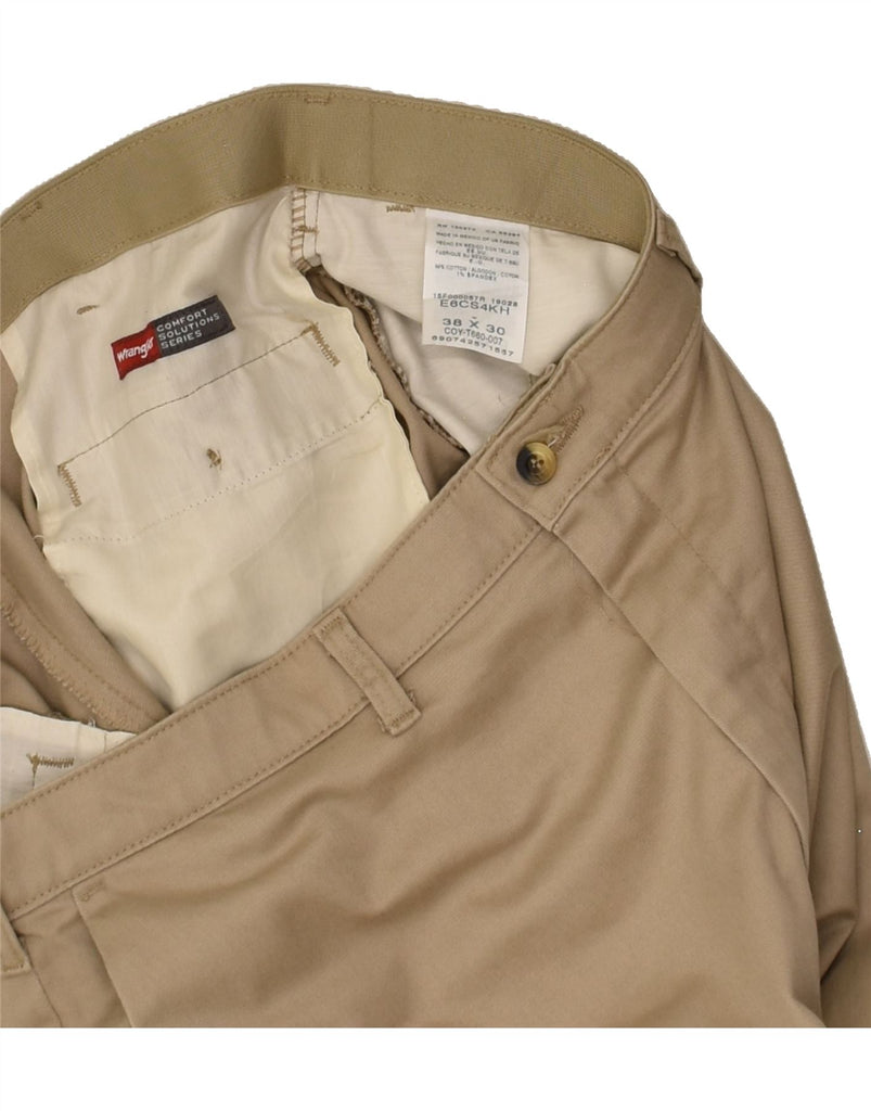 WRANGLER Mens Straight Chino Trousers W38 L26 Beige Cotton | Vintage Wrangler | Thrift | Second-Hand Wrangler | Used Clothing | Messina Hembry 