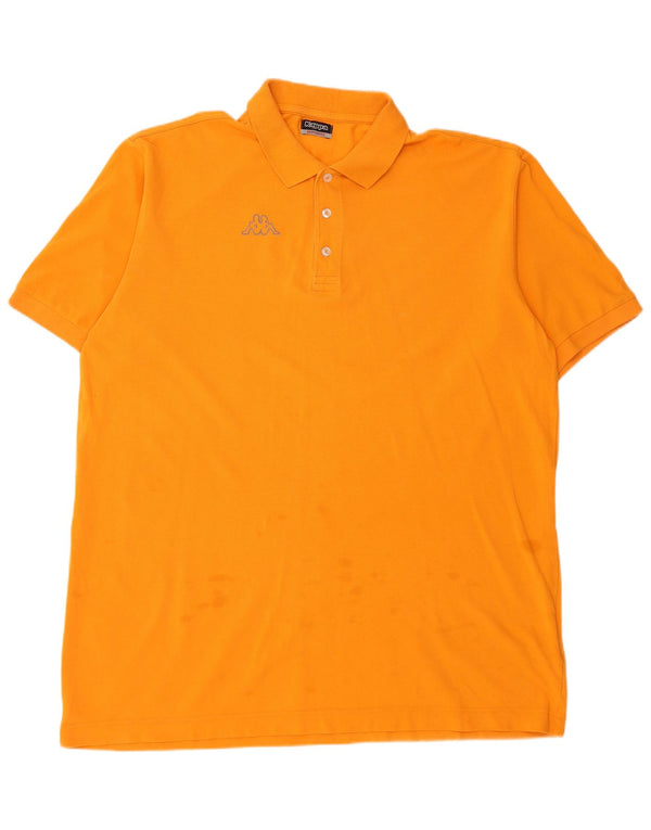 Kappa Mens Polo Shirt 3XL Orange Cotton