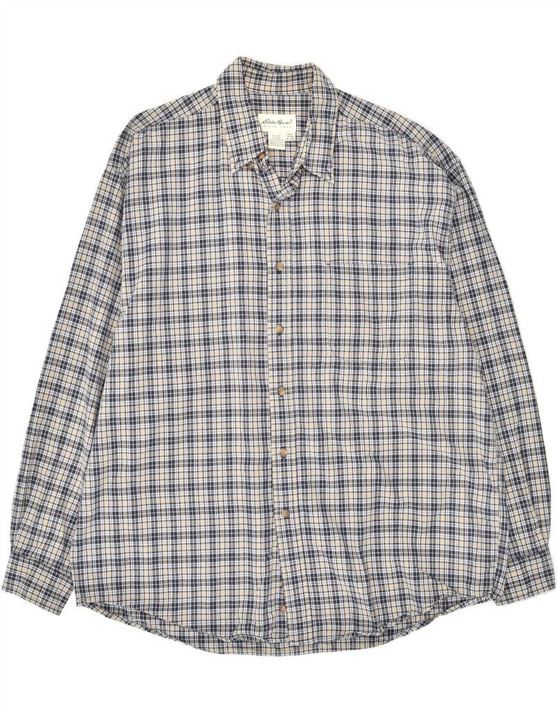 EDDIE BAUER Mens Shirt XL Blue Check Cotton | Vintage Eddie Bauer | Thrift | Second-Hand Eddie Bauer | Used Clothing | Messina Hembry 