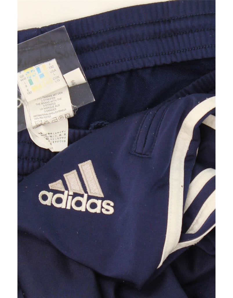 ADIDAS Mens Tracksuit Trousers Joggers UK 44/46 Large Navy Blue Polyester Vintage Adidas and Second-Hand Adidas from Messina Hembry 