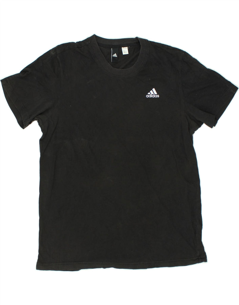 ADIDAS Mens T-Shirt Top Medium Black Cotton | Vintage Adidas | Thrift | Second-Hand Adidas | Used Clothing | Messina Hembry 