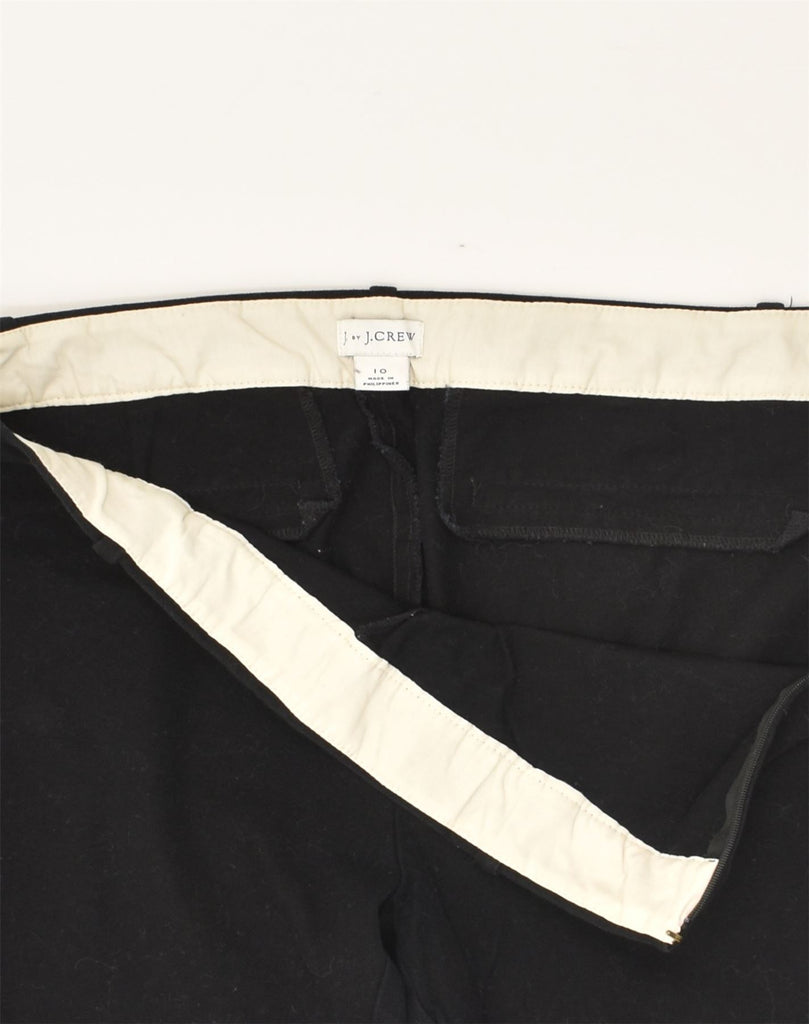 J. CREW Womens Straight Cropped Trousers US 10 Large W32 L24 Black Cotton | Vintage J. Crew | Thrift | Second-Hand J. Crew | Used Clothing | Messina Hembry 