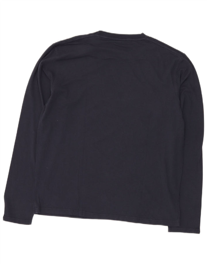 DIESEL Mens Graphic Top Long Sleeve XL Navy Blue Cotton