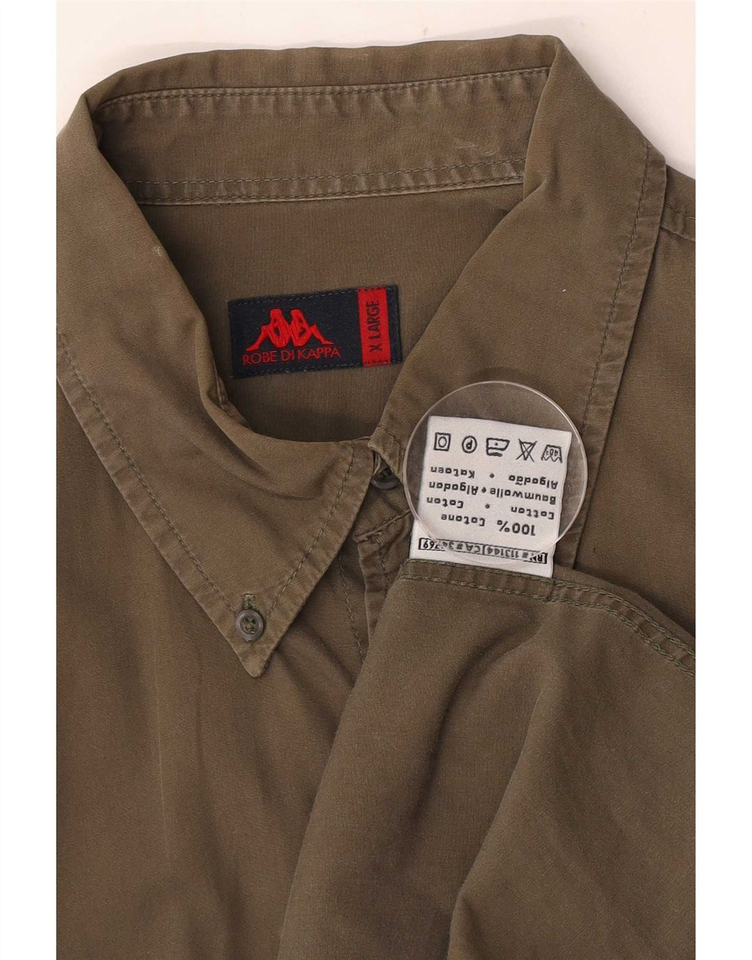 Kappa Mens Shirt XL Khaki Cotton