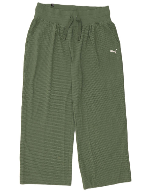 Puma Womens Tracksuit Trousers UK 18 XL  Green Cotton