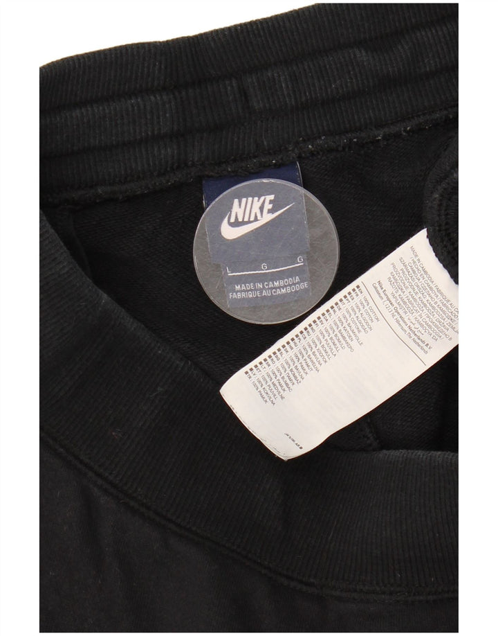 NIKE Mens Tracksuit Trousers Joggers Large  Black Cotton