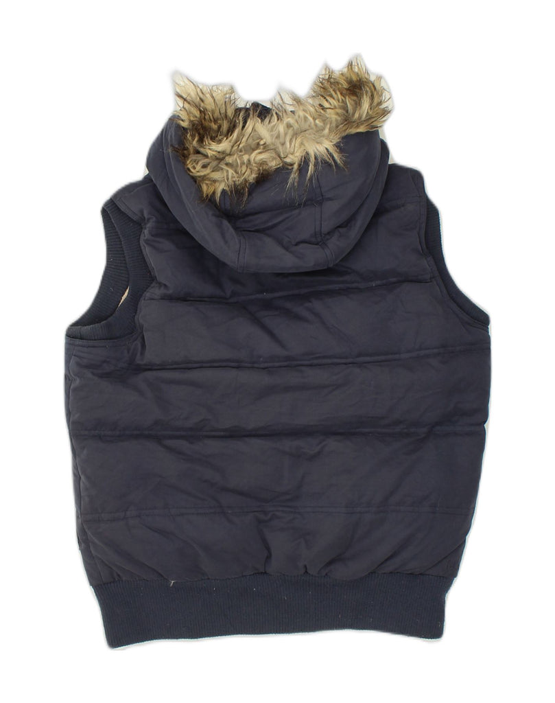 FAT FACE Womens Hooded Padded Gilet UK 12 Medium  Navy Blue Cotton | Vintage Fat Face | Thrift | Second-Hand Fat Face | Used Clothing | Messina Hembry 