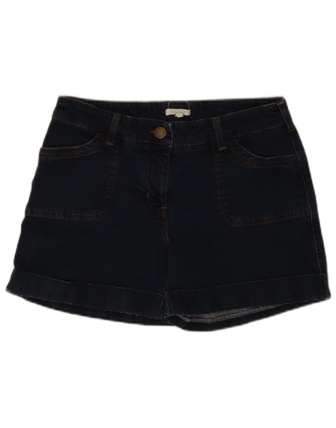 White Stuff Womens Denim Shorts UK 12 Medium W30 Navy Blue Cotton
