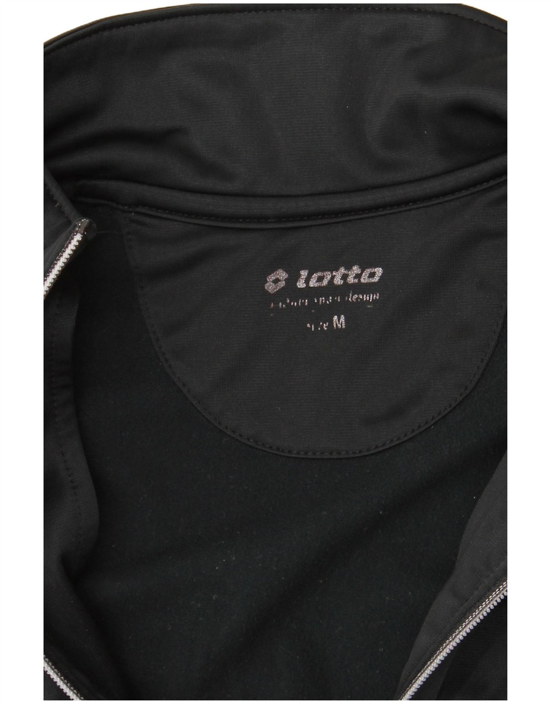 Lotto Womens Tracksuit Top Jacket UK 14 Medium Black