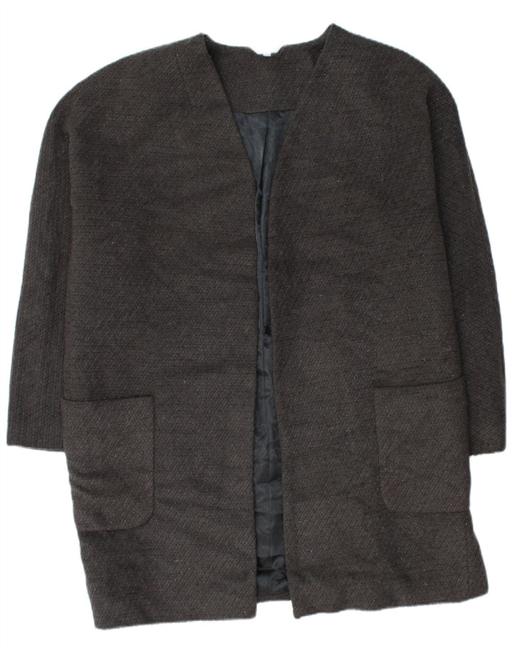Marks & Spencer Womens Open Overcoat UK 18 XL Grey Polyester