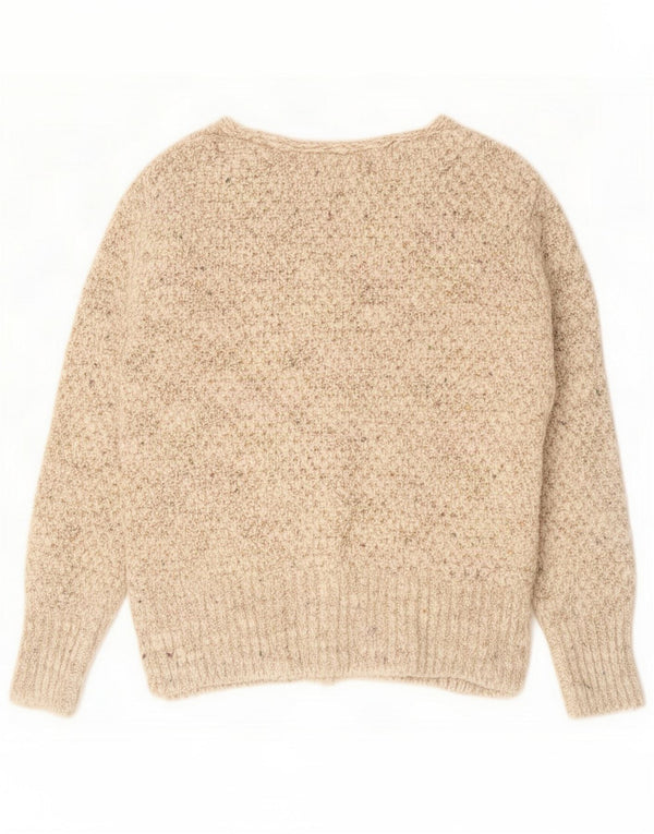 Zara Girls Cardigan Sweater 13-14 Years Beige Acrylic