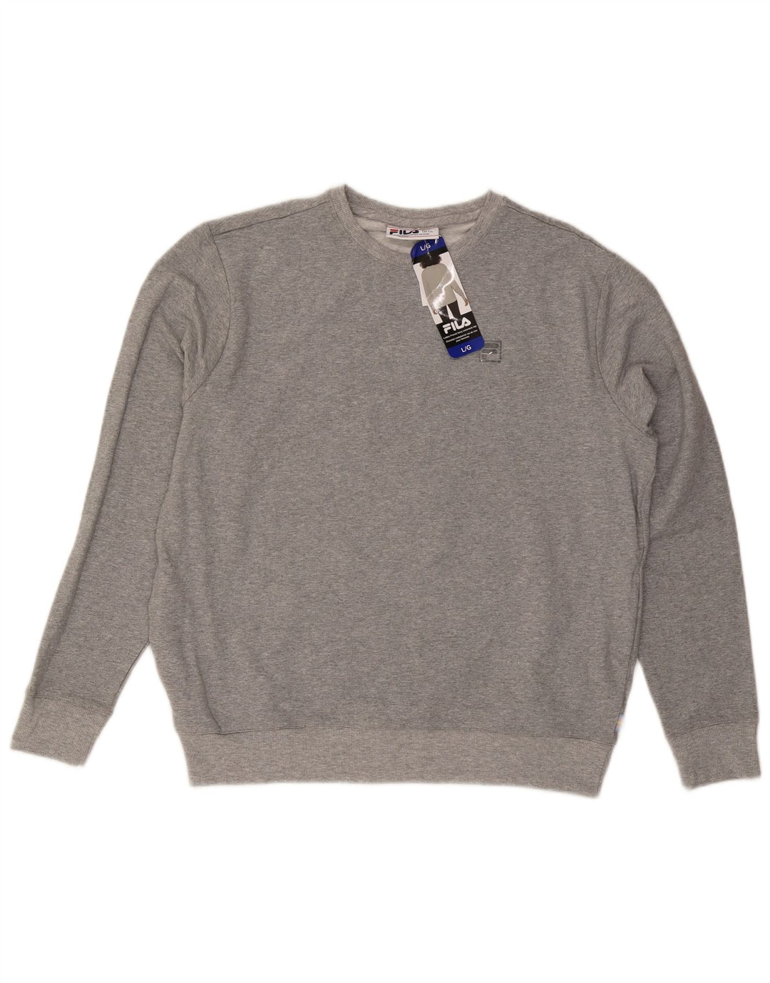 Fila Womens Sweatshirt Jumper UK 16 Large Grey Cotton