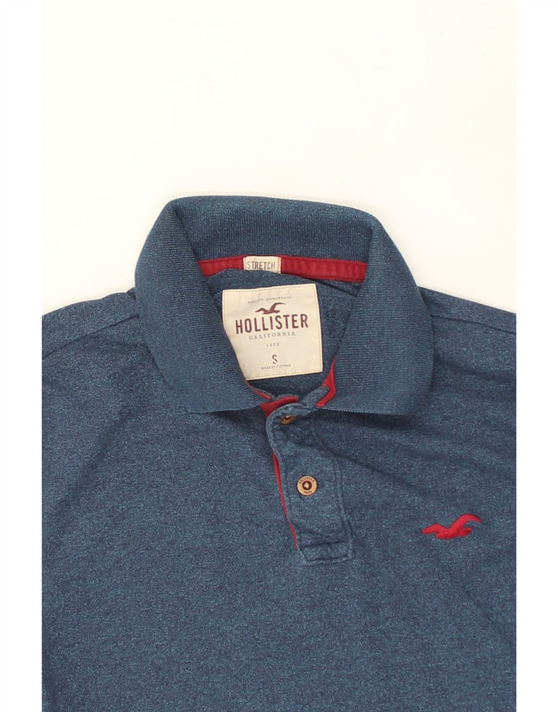 HOLLISTER Mens Stretch Polo Shirt Small Blue Cotton | Vintage Hollister | Thrift | Second-Hand Hollister | Used Clothing | Messina Hembry 