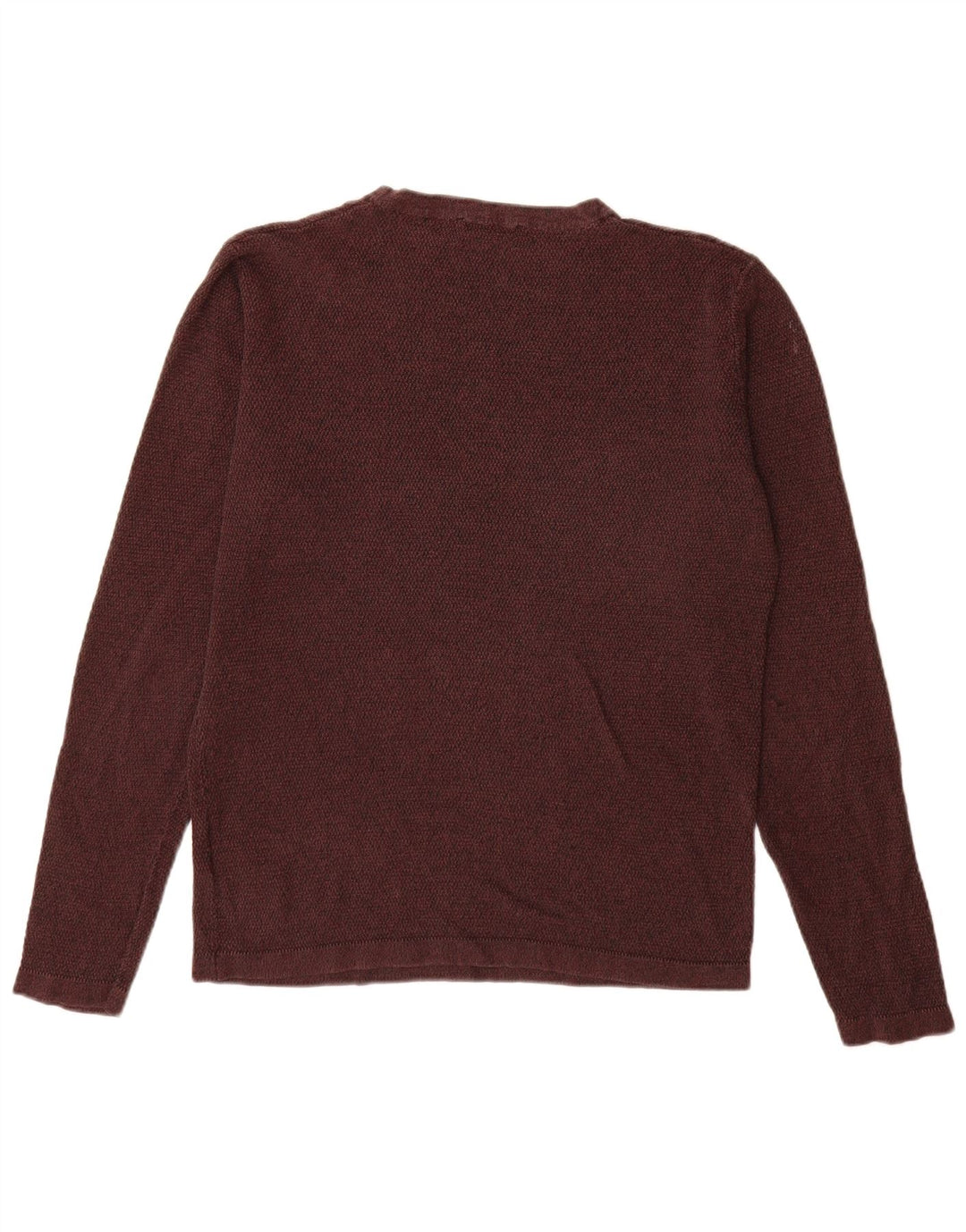 Jack & Jones Mens Crew Neck Jumper Sweater Medium Burgundy Cotton