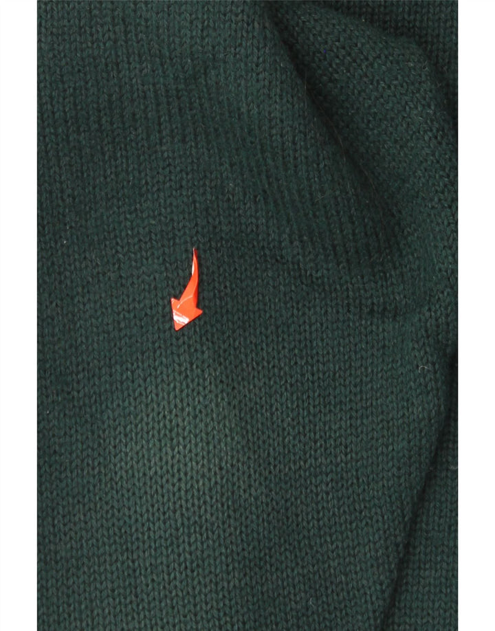 Vintage Womens Turtle Neck Jumper Sweater UK 14 Large Green Wool