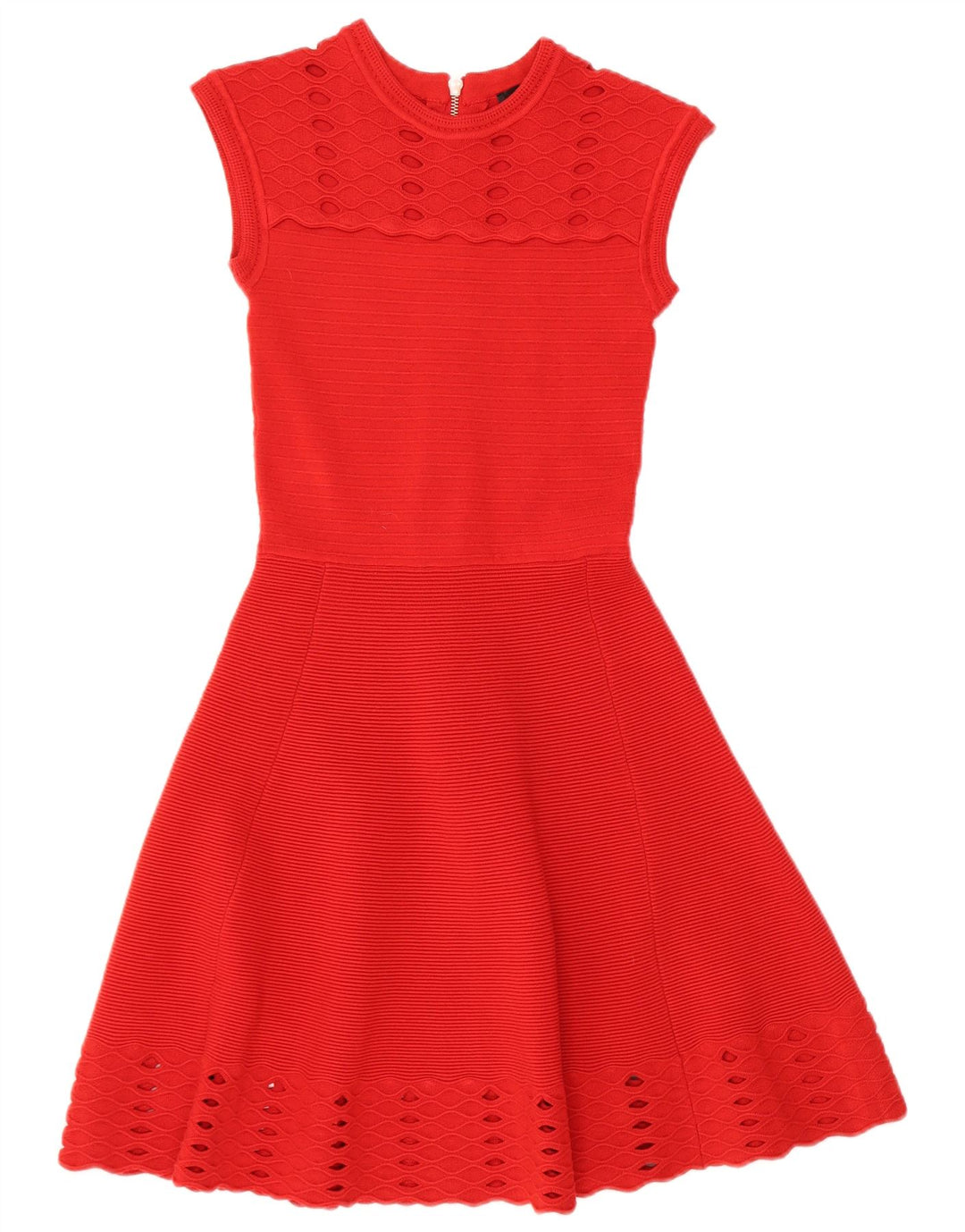 TED BAKER Womens Sleeveless A-Line Dress Size 0 2XS Red Acrylic