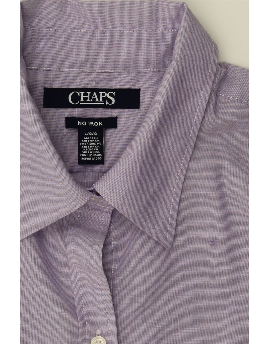 CHAPS Womens No Iron Shirt UK 16 Large Purple Cotton Vintage Chaps and Second-Hand Chaps from Messina Hembry 