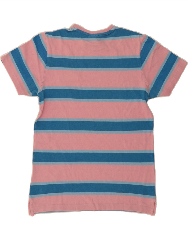 ELLESSE Mens T-Shirt Top Medium Pink Striped Vintage Ellesse and Second-Hand Ellesse from Messina Hembry 