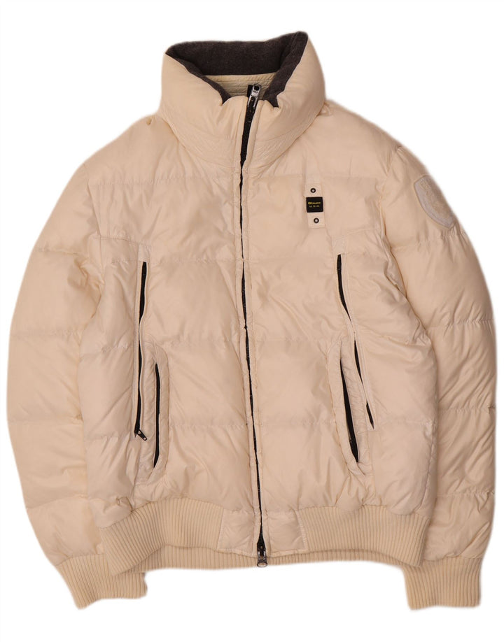 Blauer Womens Padded Jacket UK 20 2XL White Polyamide