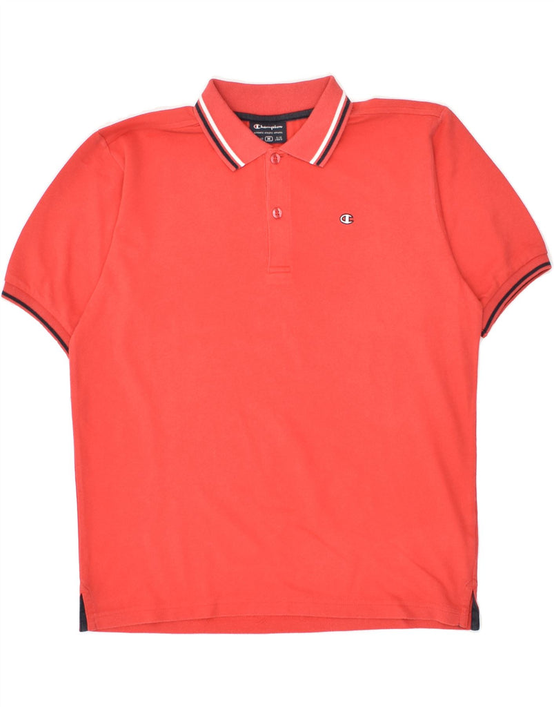 CHAMPION Boys Polo Shirt 9-10 Years Medium Red Cotton | Vintage Champion | Thrift | Second-Hand Champion | Used Clothing | Messina Hembry 