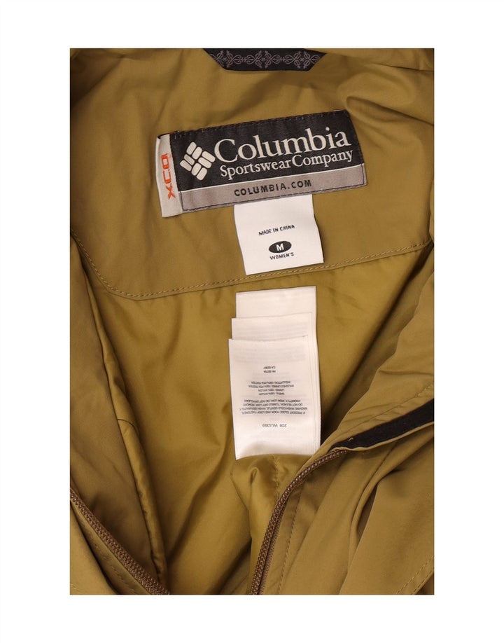 COLUMBIA Womens Raincoat UK 14 Medium Khaki Nylon Vintage Columbia and Second-Hand Columbia from Messina Hembry 