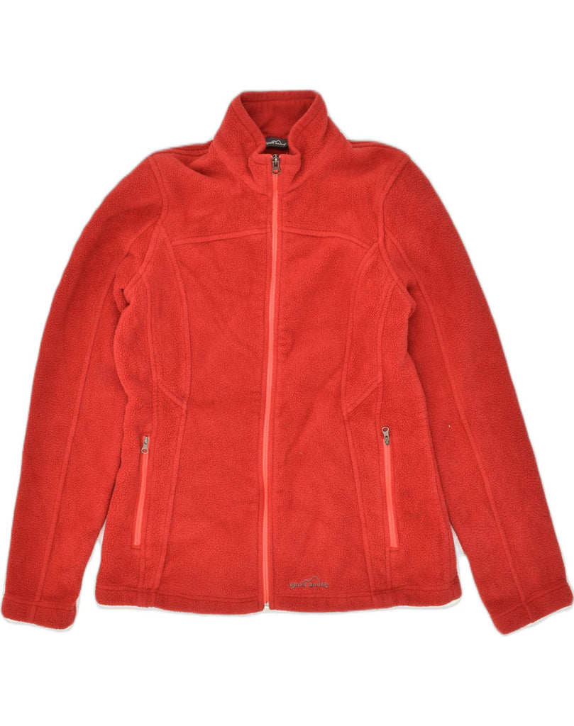 EDDIE BAUER Womens Fleece Jacket UK 14 Medium Red Polyester | Vintage Eddie Bauer | Thrift | Second-Hand Eddie Bauer | Used Clothing | Messina Hembry 