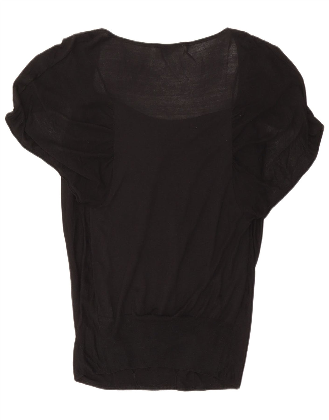 GUESS BY MARCIANO Womens Blouse Top UK 14 Medium Black Silk
